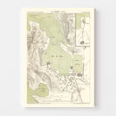 Vintage Map of Piraeus, Greece 1886
