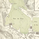 Vintage Map of Piraeus, Greece 1886