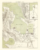 Vintage Map of Piraeus, Greece 1886