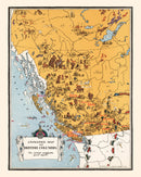 Vintage Animated Map of Alberta, Canada 1929