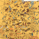Vintage Animated Map of Saskatchewan, Canada 1929