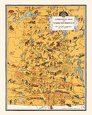 Vintage Animated Map of Saskatchewan, Canada 1929