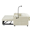 Modern Loveseat Pull Out Sofa Bed With Adjustable Backrest, Two Cup Holders, A Phone Holder, Three Charging Ports And Side Storage Pockets For Living Room by HouseOfZazla