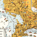 Vintage Animated Map of Ontario, Canada 1929
