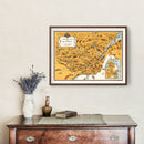 Vintage Animated Map of Quebec, Canada 1929