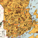 Vintage Animated Map of New Brunswick, Canada 1929