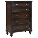 Berwick - 5 Drawer Chest With Felt Lined Top Drawers - Dark Oak by HouseOfZazla