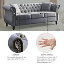 Chesterfield Sofa With Rolled Arms And Nailhead Trim by HouseOfZazla