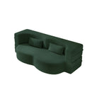 Modern Floor Sleeper Sofa Bed With 2 Pillows, Convertible Twin Size Folding Mattress For Living Room