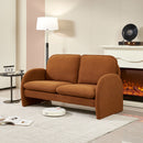 Loveseat Sofa Small Couch For Living Room, Sherpa Fabric Upholstered Loveseat Sofa Couch, Small Loveseat Sofa For Apartment, Bedroom by HouseOfZazla