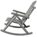 Durable Wooden Porch Rocker, Fir Log Rocking Chair by HouseOfZazla