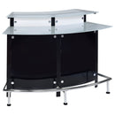 Keystone - Home Bar With Stemware & Wine Storage - Black by HouseOfZazla