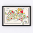 Vintage Map of Palo Alto, California 1925