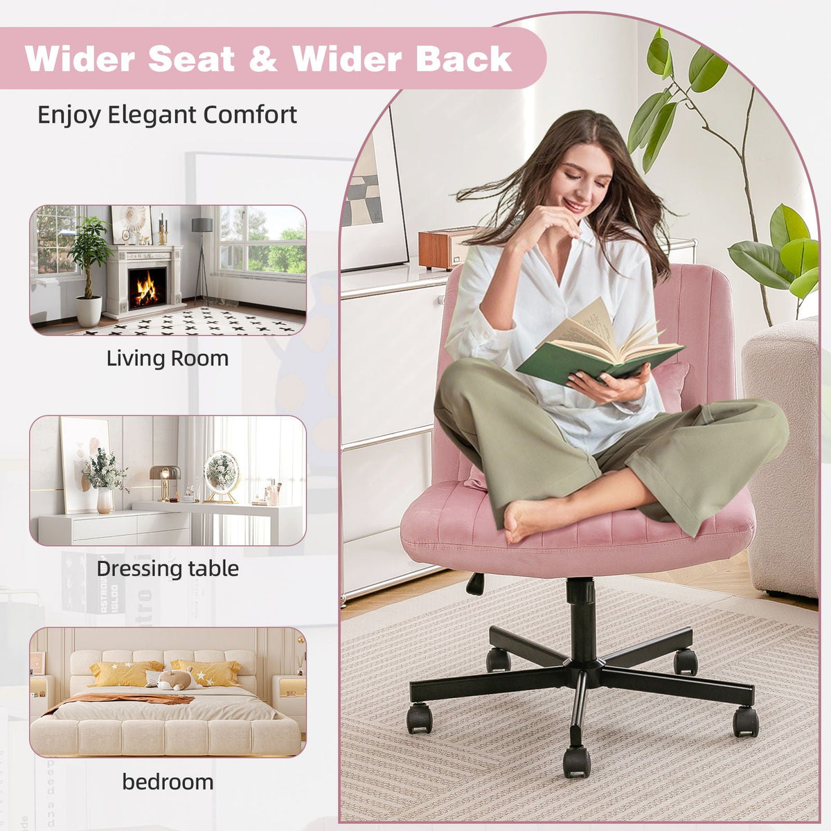 Criss Cross Office Chair With Adjustable Height, Ergonomic Design, photo 19 of 35