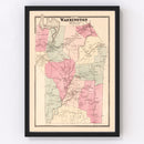 Vintage Map of Washington, Connecticut 1867