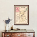 Vintage Map of Lanesville, Connecticut 1867