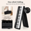 88 Key Foldable Piano Keyboard Portable Semi Weighted Electric Piano-Black by LJGDeals