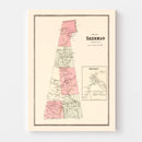 Vintage Map of Sherman, Connecticut 1867