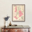 Vintage Map of Brookfield, Connecticut 1867