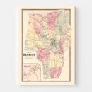 Vintage Map of Mill Plain, Connecticut 1867