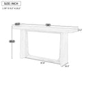Farmhouse Console Table with Tray Top Design, Solid Wood Frame by HouseOfZazla