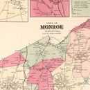 Vintage Map of Monroe, Connecticut 1867
