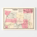 Vintage Map of Georgetown, Connecticut 1867