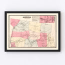 Vintage Map of Georgetown, Connecticut 1867