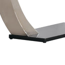 Lana - Satin Glass Top Base Console Table - Silver