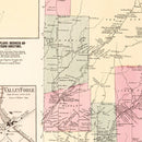 Vintage Map of Lyons Plains, Connecticut 1867