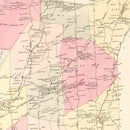 Vintage Map of Easton, Connecticut 1867