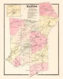 Vintage Map of Easton, Connecticut 1867