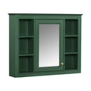 Wall Mounted Medicine Cabinet With Mirror, Storage Cabinet Featuring 6 Open Shelves And Adjustable Interior by HouseOfZazla