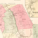 Vintage Map of Nichol's Farms, Connecticut 1867