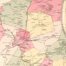 Vintage Map of Huntington Centre, Connecticut 1867
