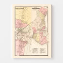 Vintage Map of Stratford, Connecticut 1867