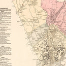Vintage Map of Bridgeport, Connecticut 1867