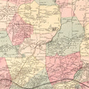 Vintage Map of Fairfield, Connecticut 1867