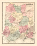 Vintage Map of Fairfield, Connecticut 1867