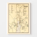 Vintage Map of Westport, Connecticut 1867