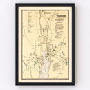 Vintage Map of Westport, Connecticut 1867