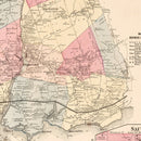 Vintage Map of Saugatuck, Connecticut 1867