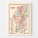 Vintage Map of Winnipauk, Connecticut 1867