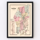 Vintage Map of Winnipauk, Connecticut 1867