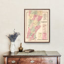 Vintage Map of Long Ridge, Connecticut 1867