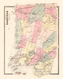 Vintage Map of Greenwich, Connecticut 1867