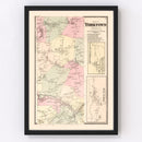 Vintage Map of Jefferson Valley, New York 1867