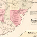 Vintage Map of Somers, New York 1867