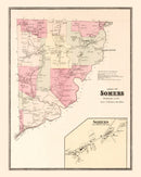 Vintage Map of Somers, New York 1867