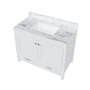 43" Bathroom Vanity Multi Functional Cabinet - White by HouseOfZazla